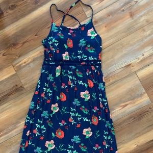 Girls Youth XL Floral Midi Sleeveless Dress